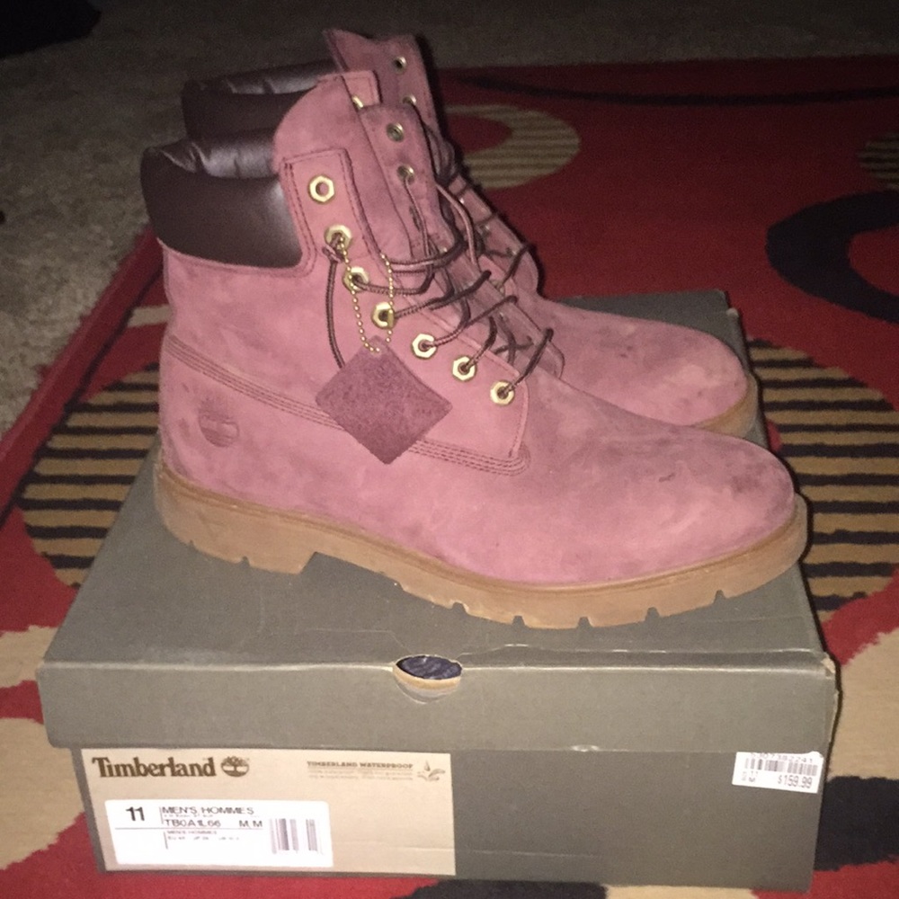 Burgundy Timberland Boots